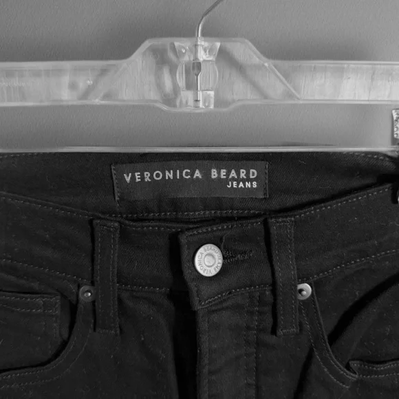 Veronica Beard Jeans Onyx Beverly Skinny Flare High Rise Sz 4 - Picture 4 of 6